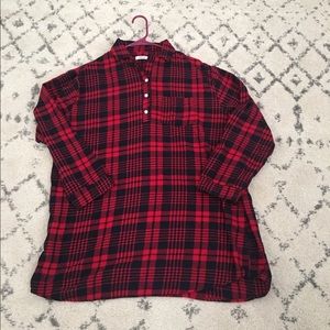 Red and white flannel nite gown